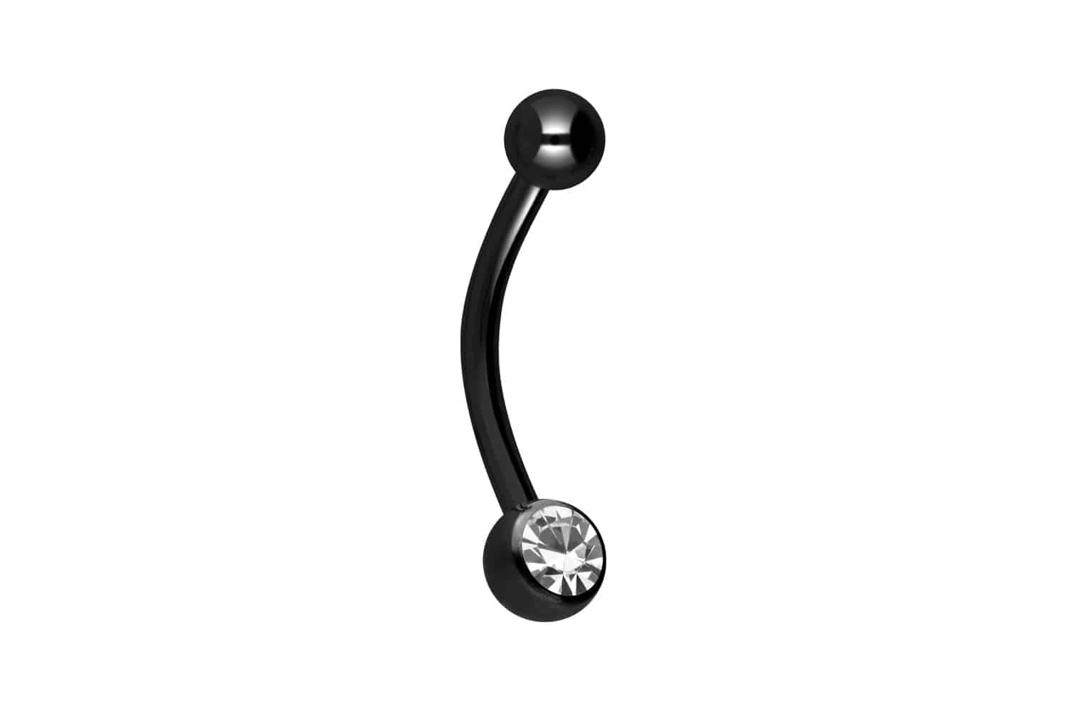 Chirurgenstahl Mini Bananabell Piercing KRISTALL